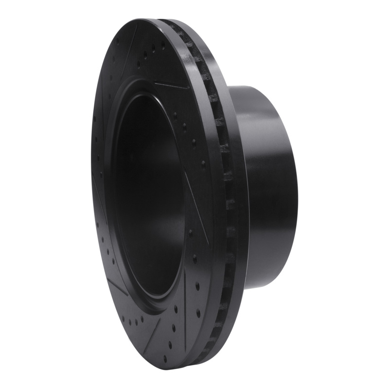 Ram 3500 Brake Rotor (1) - Rear Right - R1 Concepts - Drilled & Slotted - Black - `19-`25